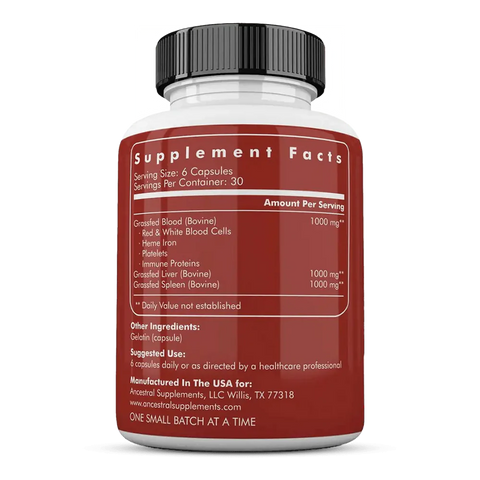 Ancestral Supplements Grass Fed Blood