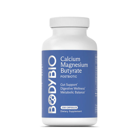 BodyBio Butyrate: Gut Health Supplement (Cal/Mag) (250 Capsules)