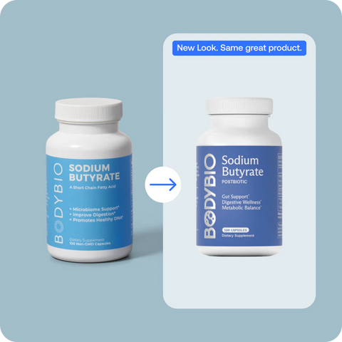 BodyBio Butyrate: Gut Health Supplement (Sodium) (60 Capsules)