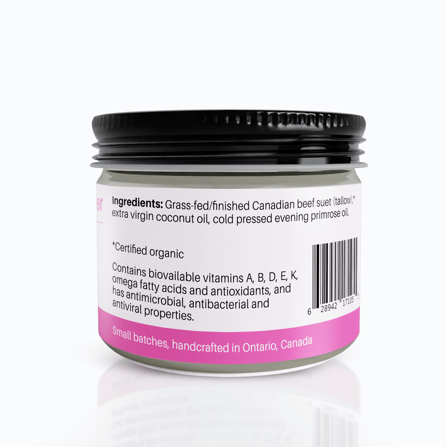 Tallow-Coconut Makeup Remover, Organic Grass-Fed/Finished Tallow, 60 ml 60ml