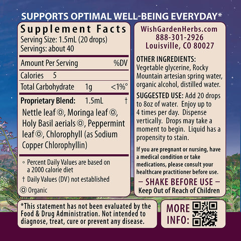 Wishgarden Herbs Chlorophyll & Friends (2 oz Dropper)