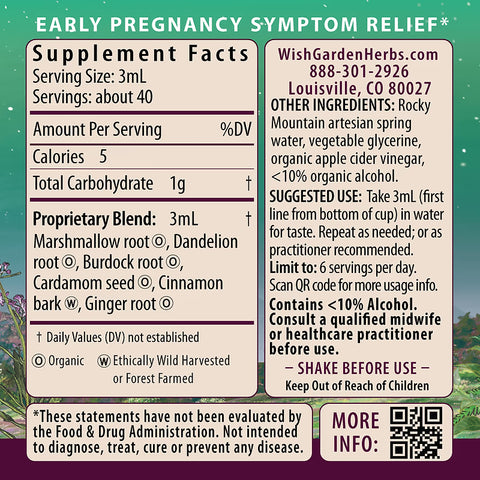 Wishgarden Herbs Morning Sickness Nausea Relief