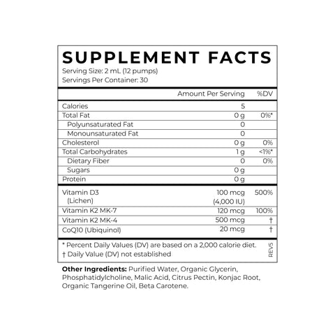 Cymbiotika Liposomal Vitamin D3 + K2 + CoQ10