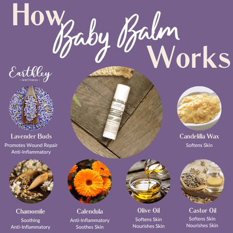 Earthley Baby Balm Herbal Salve (0.5 oz Stick)