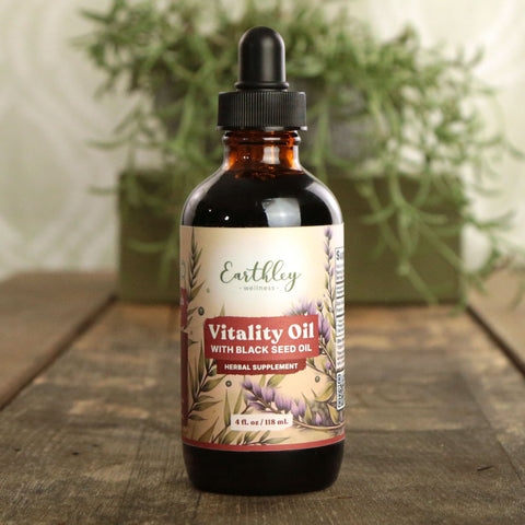 Earthley Vitality Oil -- with Black Seed Oil {Black Liver Oil} (4 OZ)