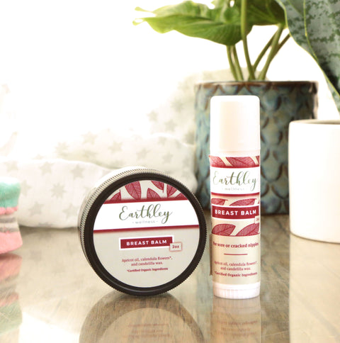 Earthley Breast Balm Herbal Salve With Candelilla Wax (0.5 oz Stick)