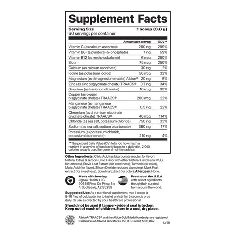 Jigsaw Health Electrolyte Supreme Lemon-Lime