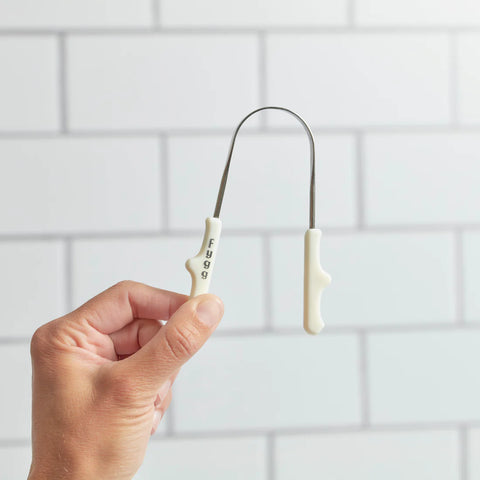 Fygg All-Ages Stainless Steel Tongue Scraper with Travel Pouch