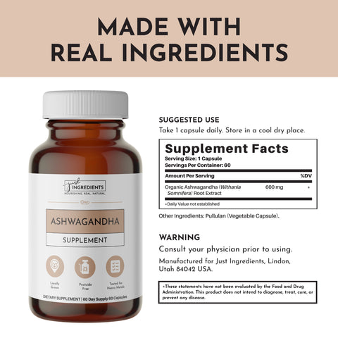 Just Ingredients Ashwagandha Capsule