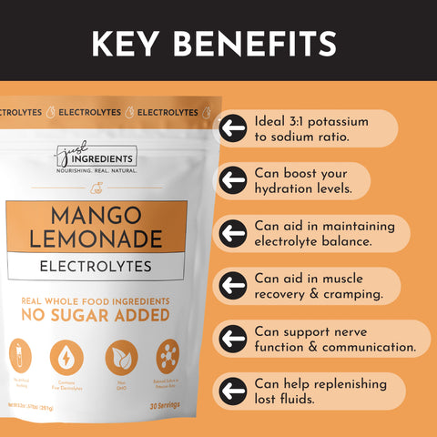 Just Ingredients Mango Lemonade Electrolytes