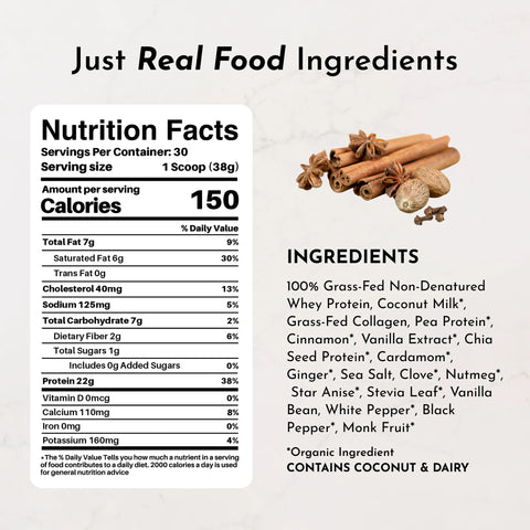 Just Ingredients Chai Protein Powder
