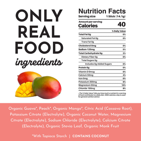 Just Ingredients Guava Mango Electrolytes Stick