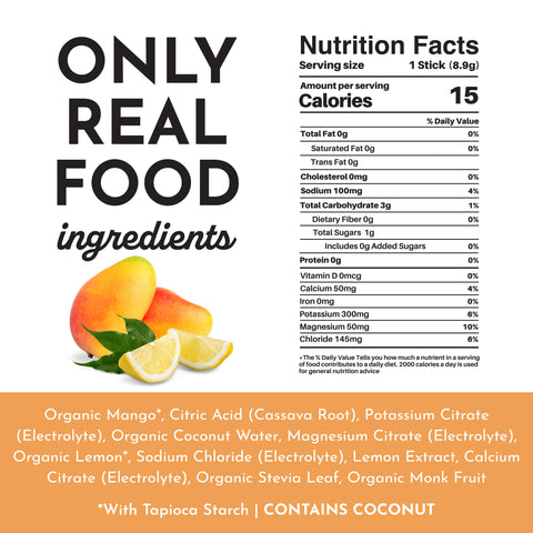 Just Ingredients Mango Lemonade Electrolytes Stick