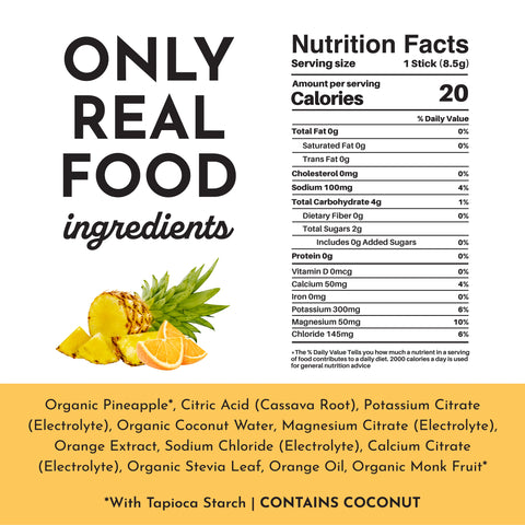 Just Ingredients Orange Pineapple Electrolytes Stick