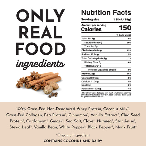 Just Ingredients Chai Protein Powder Stick