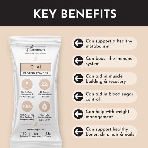 Just Ingredients Chai Protein Powder Stick