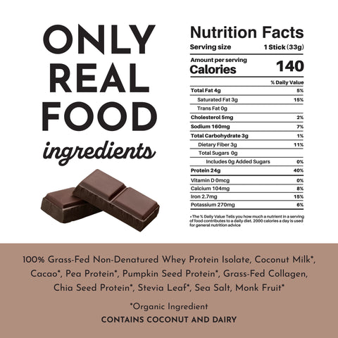 Just Ingredients Chocolate Protein Powder Stick