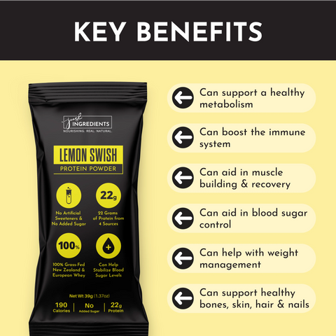 Just Ingredients Lemon Swish Protein Powder Stick