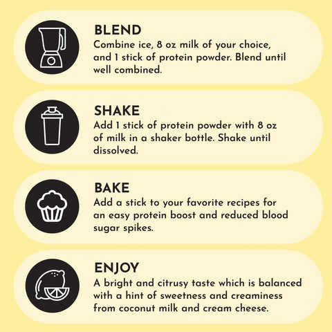 Just Ingredients Lemon Swish Protein Powder Stick