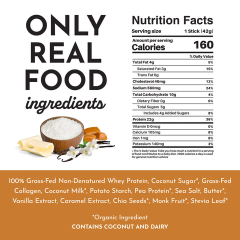 Just Ingredients Salted Caramel Protein Powder Stick