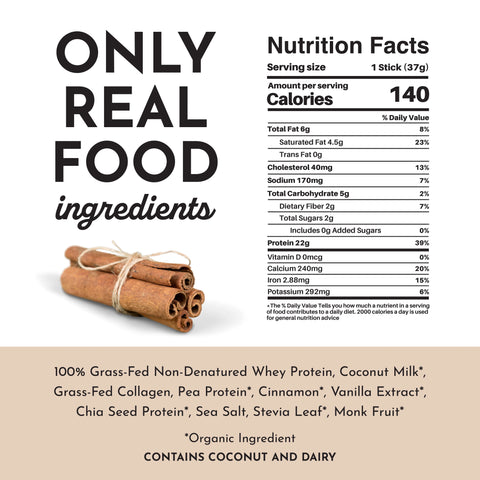 Just Ingredients Snickerdoodle Protein Powder Stick