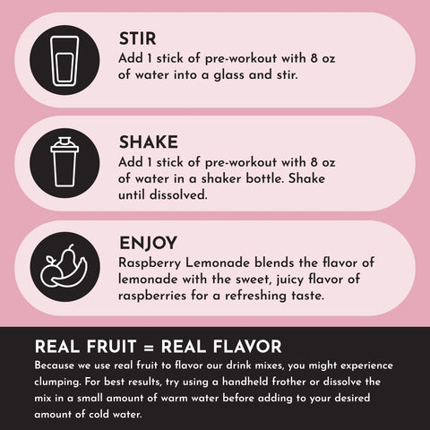 Just Ingredients Raspberry Lemonade Pre-Workout Stick