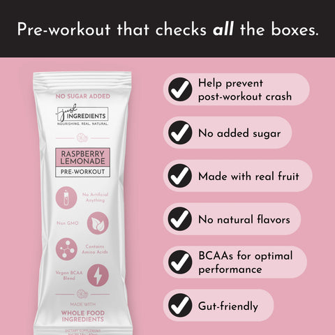 Just Ingredients Raspberry Lemonade Pre-Workout Stick
