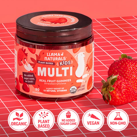 Llama Naturals Kids Multi Strawberry 90 CT
