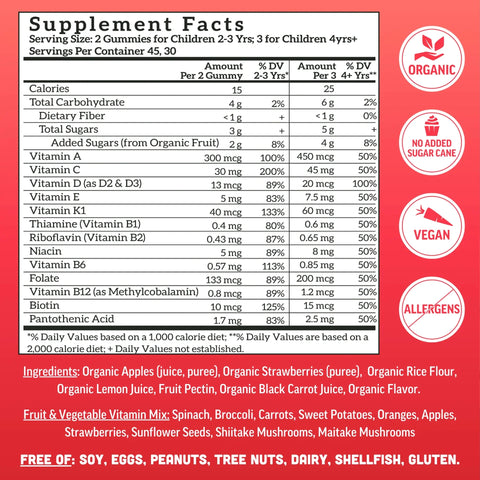 Llama Naturals Kids Multi Strawberry 90 CT