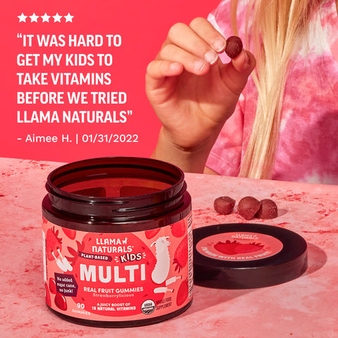 Llama Naturals Kids Multi Strawberry 90 CT