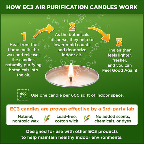 Micro Balance Health Products EC3 Air Purification Candle Beeswax Formula