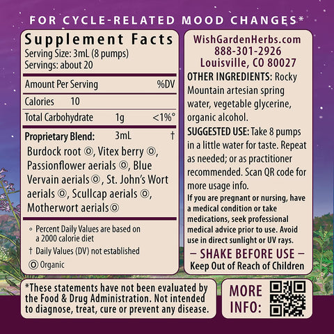 Wishgarden Herbs P.M.S. Emotional Mood Support (2oz Pump)