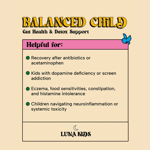 SubLuna Balanced Child: Detox & Gut Gummy