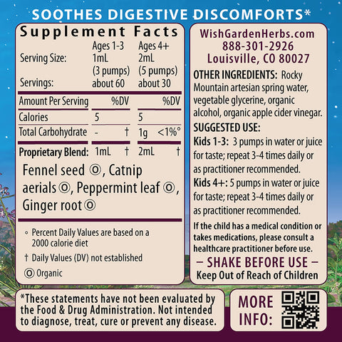 Wishgarden Herbs Digestive Rescue GI Normalizer for Kids (2oz Pump)