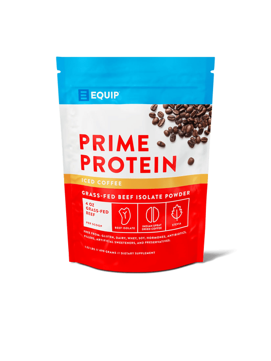 Prime Grass Fed Protein Powder Iced Coffee