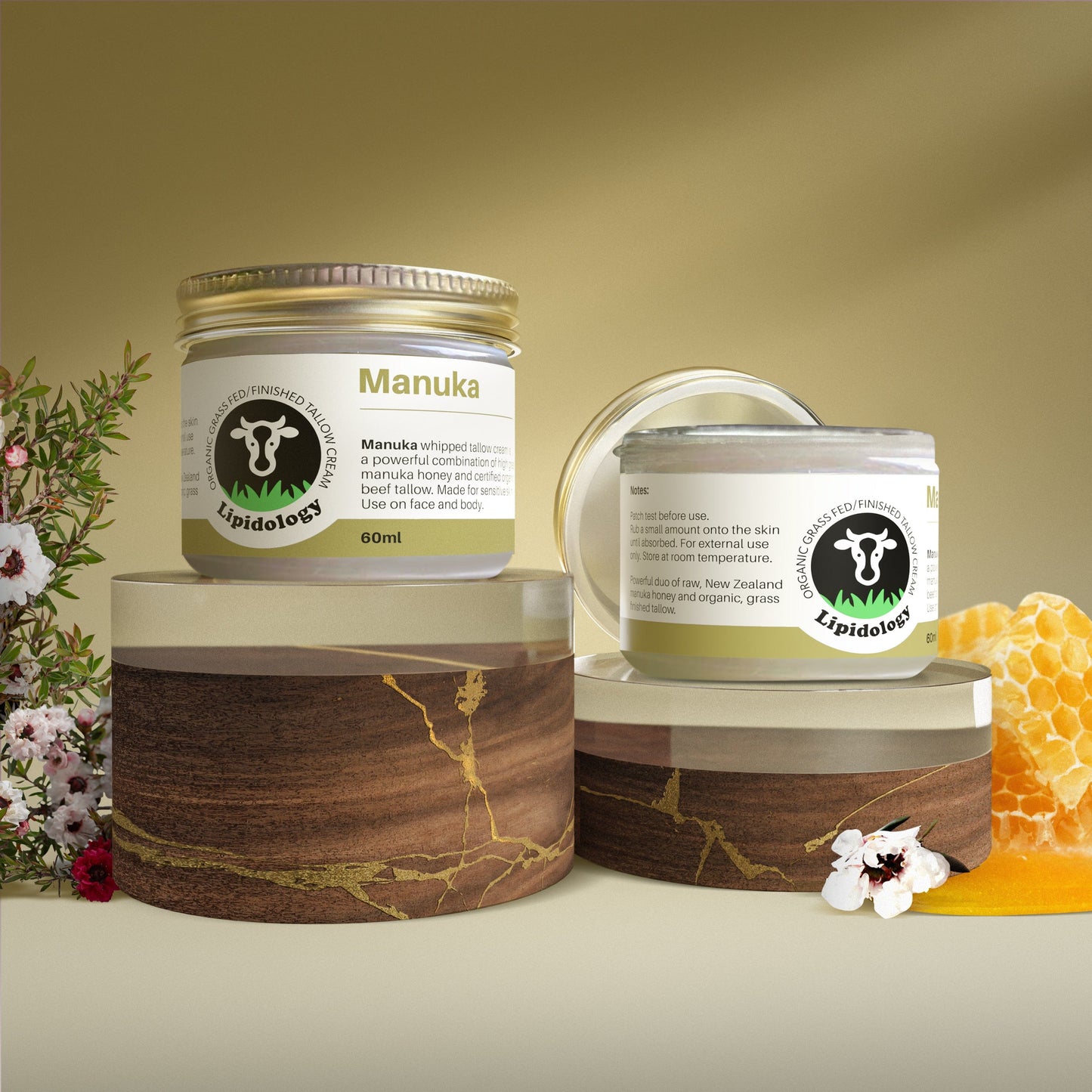 Manuka, Face and Body Cream, Organic Grass-Fed/Finished Tallow, 60 ml
