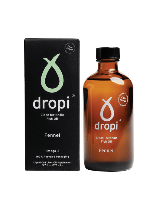 Dropi, Pure Icelandic Extra Virgin Cod Liver Oil- Fennel