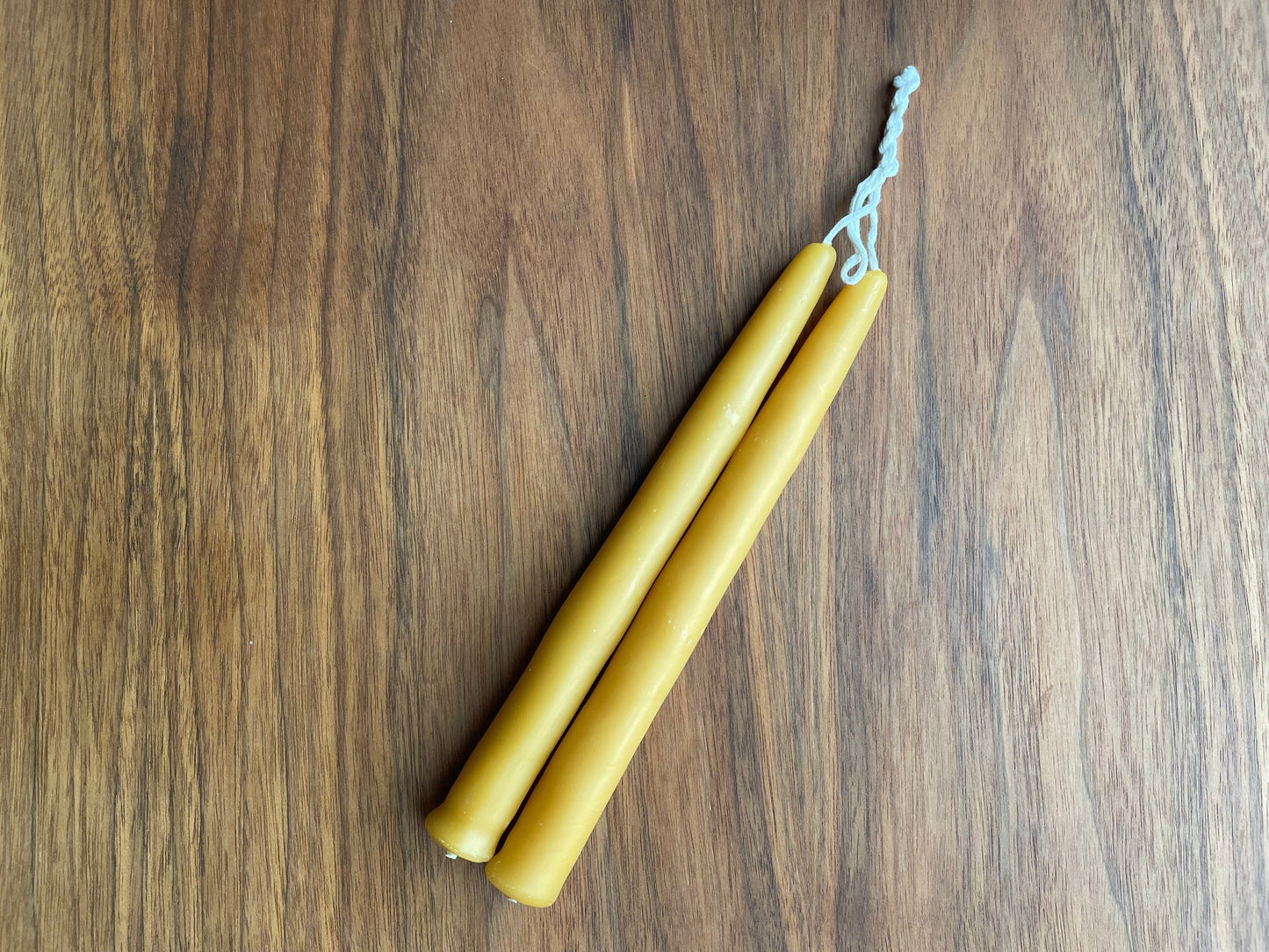 8" Table Candles- 100% Pure Beeswax Candles (set of 2)