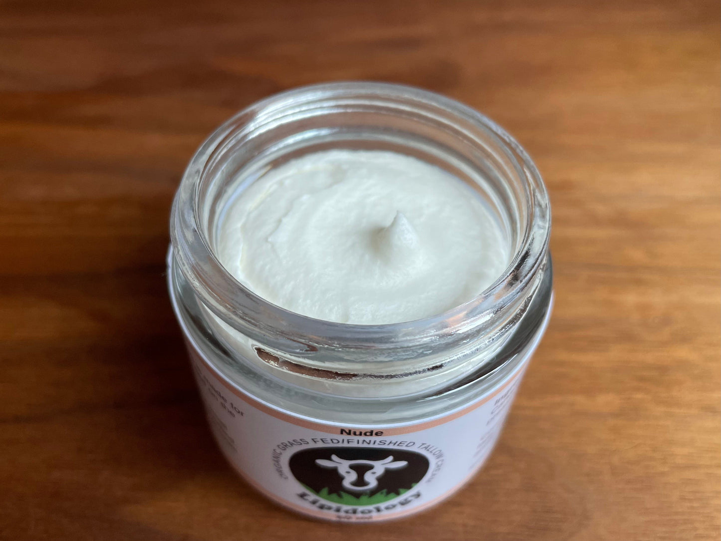 Nude Face and Body Cream, Unscented, Organic Grass-Fed/Finished Tallow, 60 ml