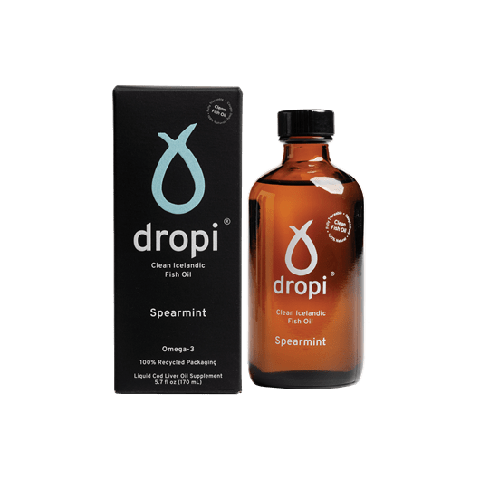Dropi, Pure Icelandic Extra Virgin Cod Liver Oil Spearmint 170ml