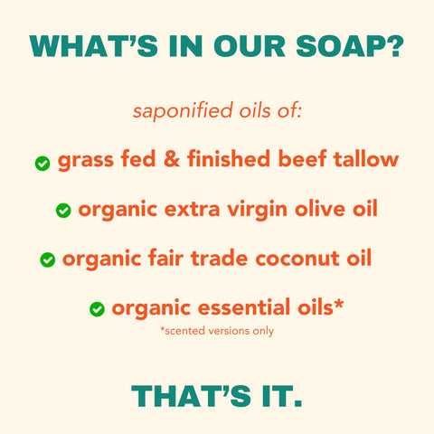 Grass Fed Tallow Bar Soap - Cedarwood Frankincense
