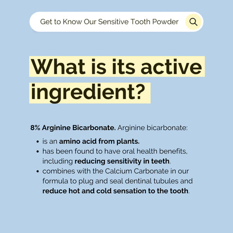 Just Ingredients Sensitive Tooth Powder, Mint