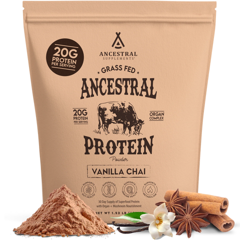 Ancestral Supplements Protein Powder Vanilla Chai Protein Powder Ancestral Supplements