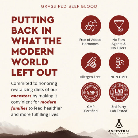 Ancestral Supplements Grass Fed Blood Vitamins & Supplements Ancestral Supplements