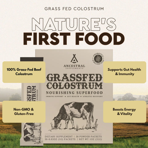 Ancestral Supplements Grass Fed Beef Colostrum Stick Packs colostrum powder Ancestral Supplements