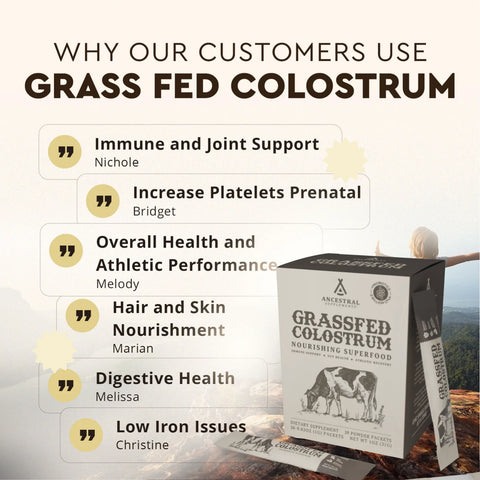 Ancestral Supplements Grass Fed Beef Colostrum Stick Packs colostrum powder Ancestral Supplements
