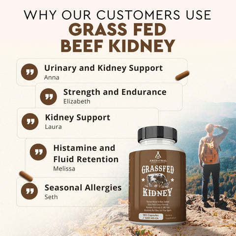 Ancestral Supplements Grass Fed Beef Kidney Vitamins & Supplements Ancestral Supplements