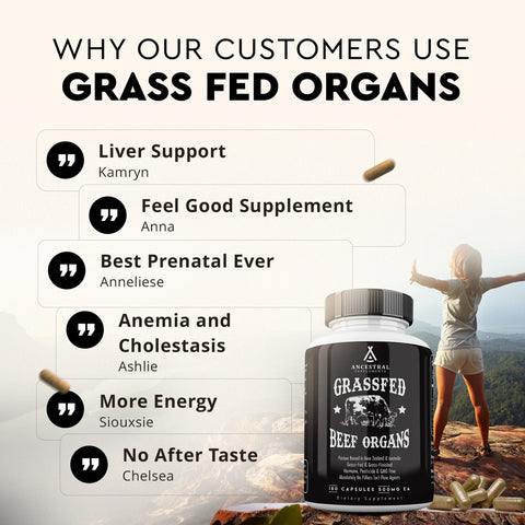 Ancestral Supplements Grass Fed Beef Organs Vitamins & Supplements Ancestral Supplements