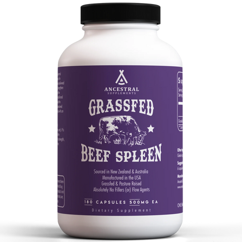 Ancestral Supplements Grass Fed Beef Spleen Beef Spleen Ancestral Supplements