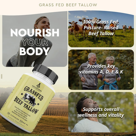 Ancestral Supplements Grass Fed Beef Tallow Beef Tallow Supplement Ancestral Supplements